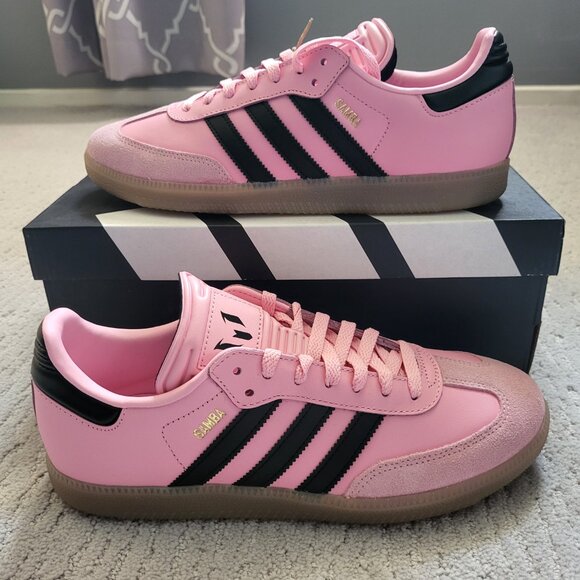 Size 7.5M / 8.5W - Adidas Samba Inter Miami CF Messi Pink IH8158 - AUTHENTIC NEW - Picture 2 of 9